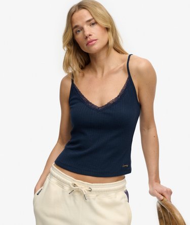 Athletic Essentials V Neck Pointelle Cami Top Image 2
