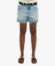 Short effiloch&eacute; &agrave; taille mi-haute