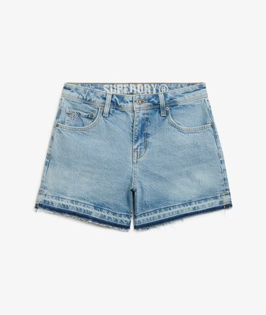 Avklippta shorts med medelh&ouml;g midja Image 6