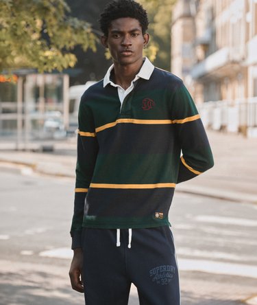 Vintage Athletic Stripe Rugby Top Image 1