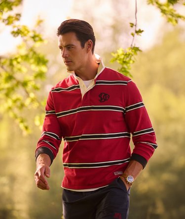 Vintage Athletic Stripe Rugby Top Image 1