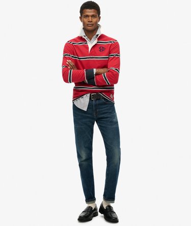 Vintage Athletic Stripe Rugby Top Image 4