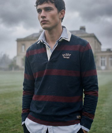 Vintage Athletic Stripe Rugby Top Image 1