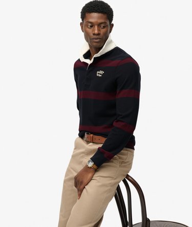 Vintage Athletic Stripe Rugby Top Image 2