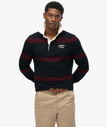 Vintage Athletic Stripe Rugby Top Image 3