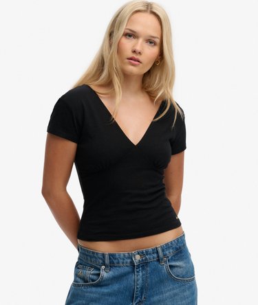 Cap Sleeve Corset Top Image 1