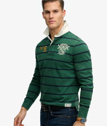 Double Emblem Stripe Rugby Top Image 2