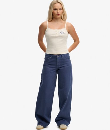 Pantalon baggy taille moyenne Image 1