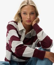 Athletic Essentials Cropped Stripe Rugby Top