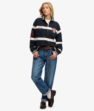 Crest Stripe Rugby Top Image 4