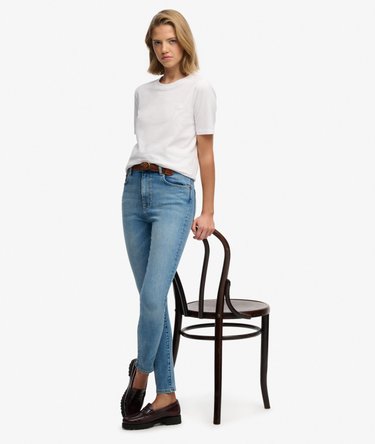 Jean Skinny Taille Haute en Coton Bio Image 2