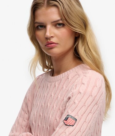 V&auml;lj&auml; palmikkoneulepaita Image 4