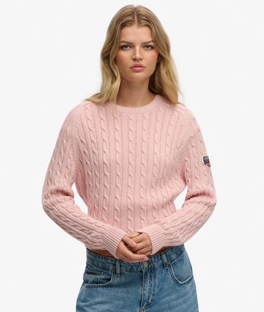 V&auml;lj&auml; palmikkoneulepaita Image 1