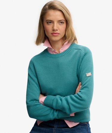 Slouchy Knitted Crew Jumper Image 2