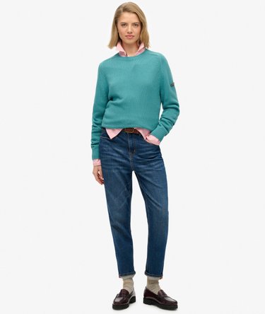 Slouchy Knitted Crew Jumper Image 3