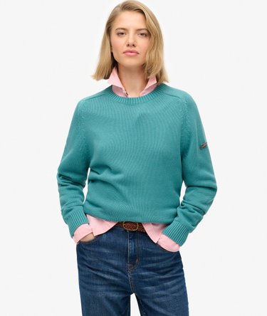Slouchy Knitted Crew Jumper Image 1
