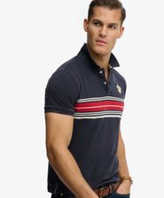 Vintage Stripe Jersey Polo Shirt