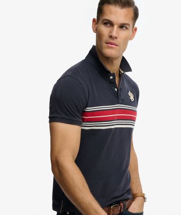 Vintage Stripe Jersey Polo Shirt Image 2