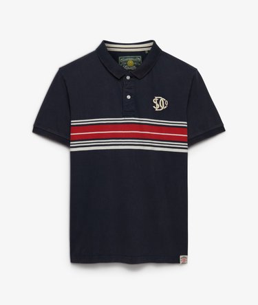 Vintage Stripe Jersey Polo Shirt Image 7