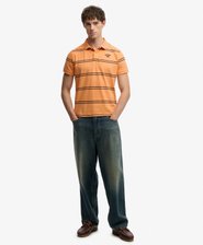 Vintage Stripe Jersey Polo Shirt