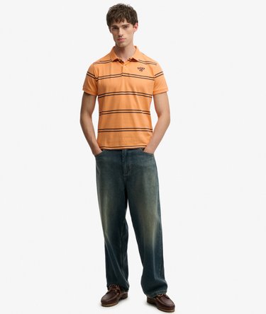 Vintage Stripe Jersey Polo Shirt Image 2