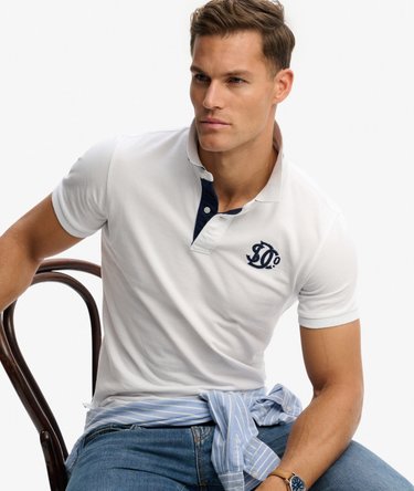 Pique Monogram Polo Shirt Image 1