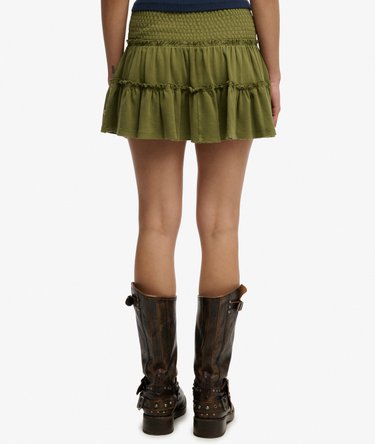 Tiered Jersey Mini Skirt Image 4