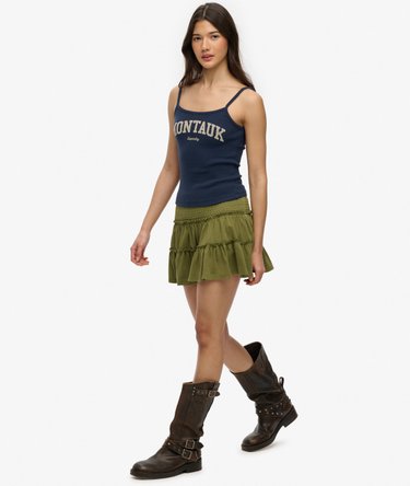 Tiered Jersey Mini Skirt Image 5