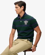 Crest Stripe Polo Shirt