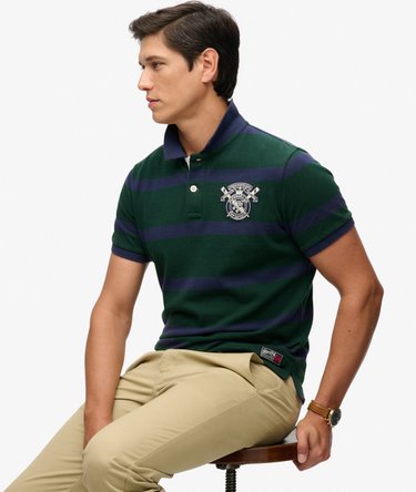 Crest Stripe Poloshirt Image 2