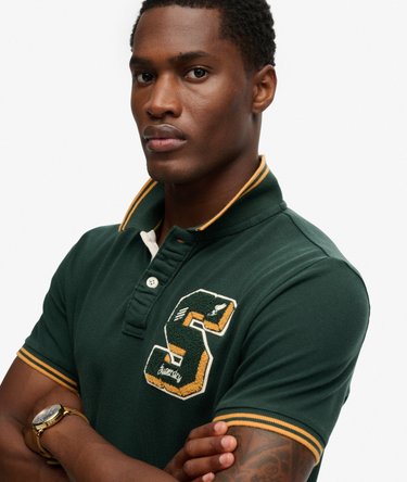 Vintage Athletic Patch Poloshirt Image 1