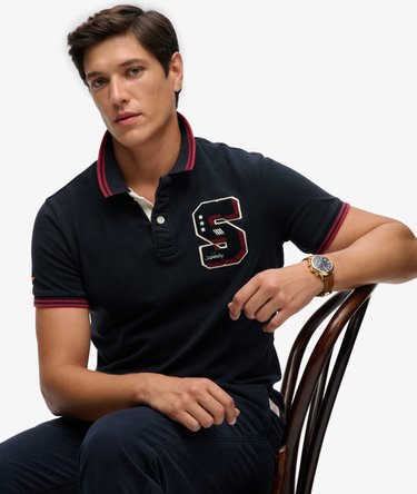 Vintage Athletic Patch Poloshirt Image 1