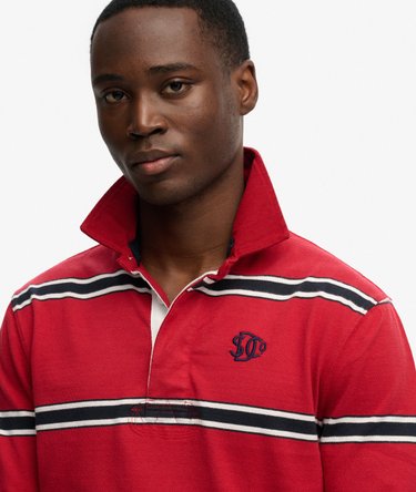 Vintage Athletic Stripe Rugby Top Image 4