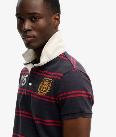 Polo Rugby Jersey Double Embl&egrave;me Manches Courtes Image 2