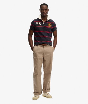 Polo Rugby Jersey Double Embl&egrave;me Manches Courtes Image 3