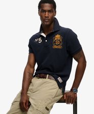 Polo Rugby Jersey Double Embl&egrave;me Manches Courtes