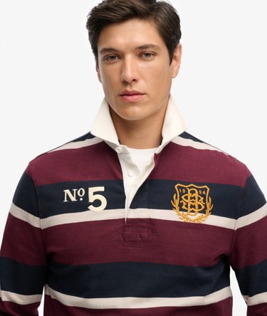 Polo de Rugby Double Emblem &agrave; Rayures Image 4