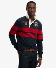 Polo de rugby &agrave; rayures Double Emblem