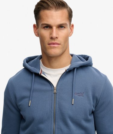 Sweat &agrave; capuche zipp&eacute; Logo Essential mi-bross&eacute; Image 4