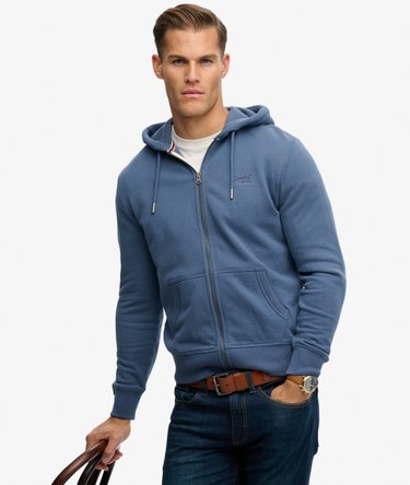 Sweat &agrave; capuche zipp&eacute; Logo Essential mi-bross&eacute; Image 2