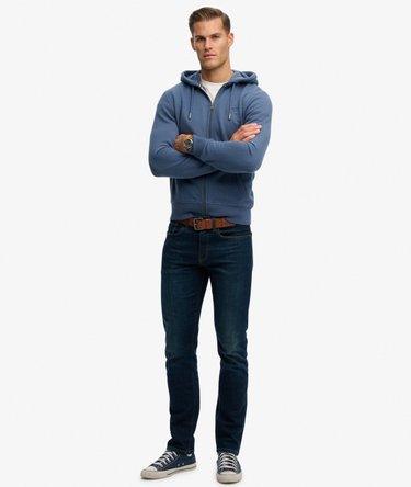 Sweat &agrave; capuche zipp&eacute; Logo Essential mi-bross&eacute; Image 3