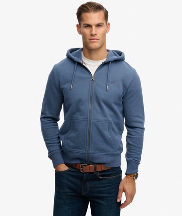 Sweat &agrave; capuche zipp&eacute; Logo Essential mi-bross&eacute; Image 1