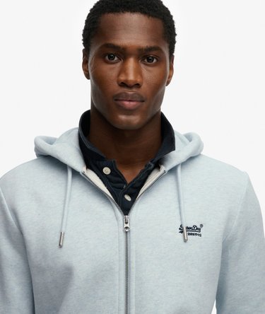 Sweat &agrave; capuche zipp&eacute; Logo Essential mi-bross&eacute; Image 4