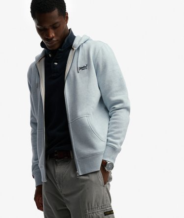 Sweat &agrave; capuche zipp&eacute; Logo Essential mi-bross&eacute; Image 2