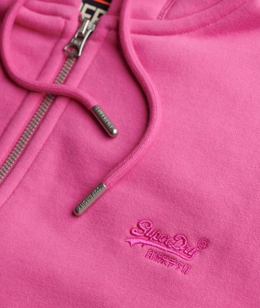 Sweat &agrave; capuche zipp&eacute; Logo Essential mi-bross&eacute; Image 6