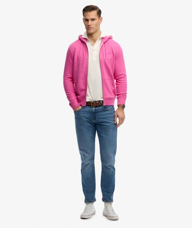 Sweat &agrave; capuche zipp&eacute; Logo Essential mi-bross&eacute; Image 3