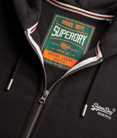 Essential Logo Zip Hoodie Half Brushed Image 6