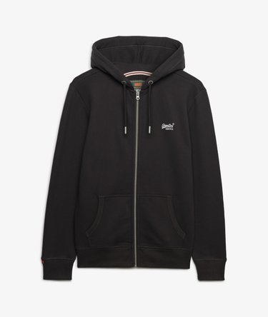 Essential Logo Zip Hoodie Half Brushed Image 7