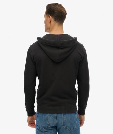 Essential Logo Zip Hoodie Half Brushed Image 5