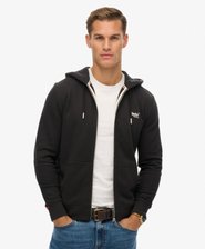 Essential Logo Zip Hoodie Half Brushed